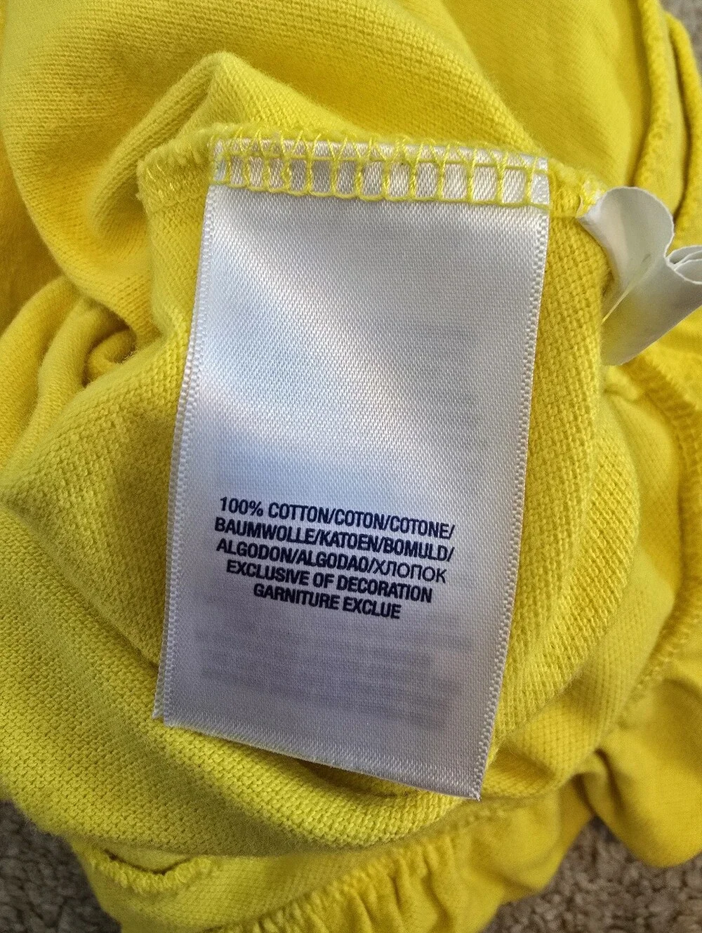 Ralph Lauren Girls' Bright Yellow Polo Dress with Ruffle Hem